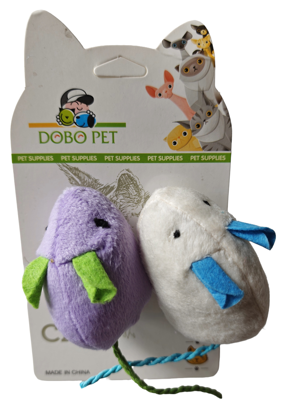 Dobo Pet 2'li Peluş Fare Kedi Oyuncağı